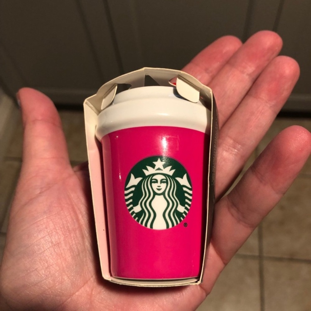 Starbucks winter 2021 pink ceramic ornament